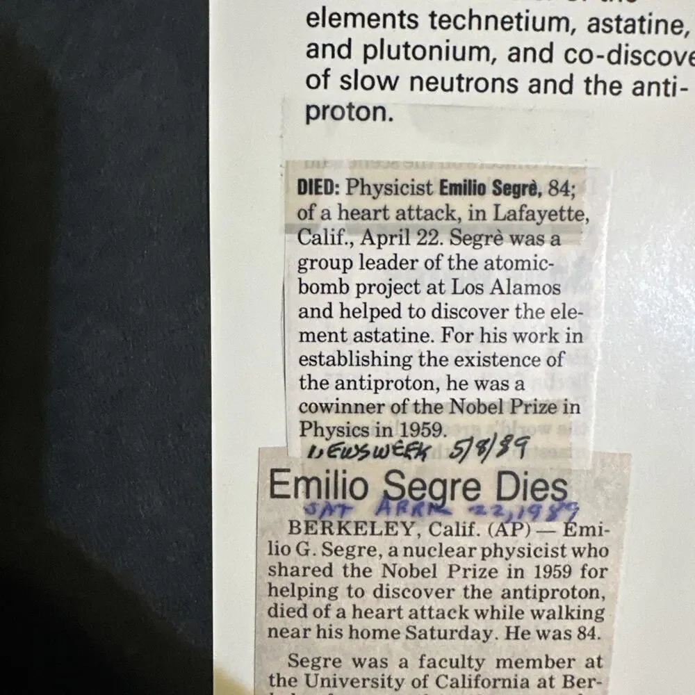 Enrico Fermi Physicist - Emilio Segrè / 1970‎ Hardcover / RJM